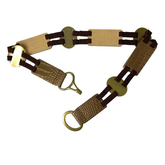 Chicos concho leather‎ coin belt croc bronze boho western main image 5